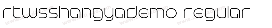 rtwsshangyademo regular字体转换